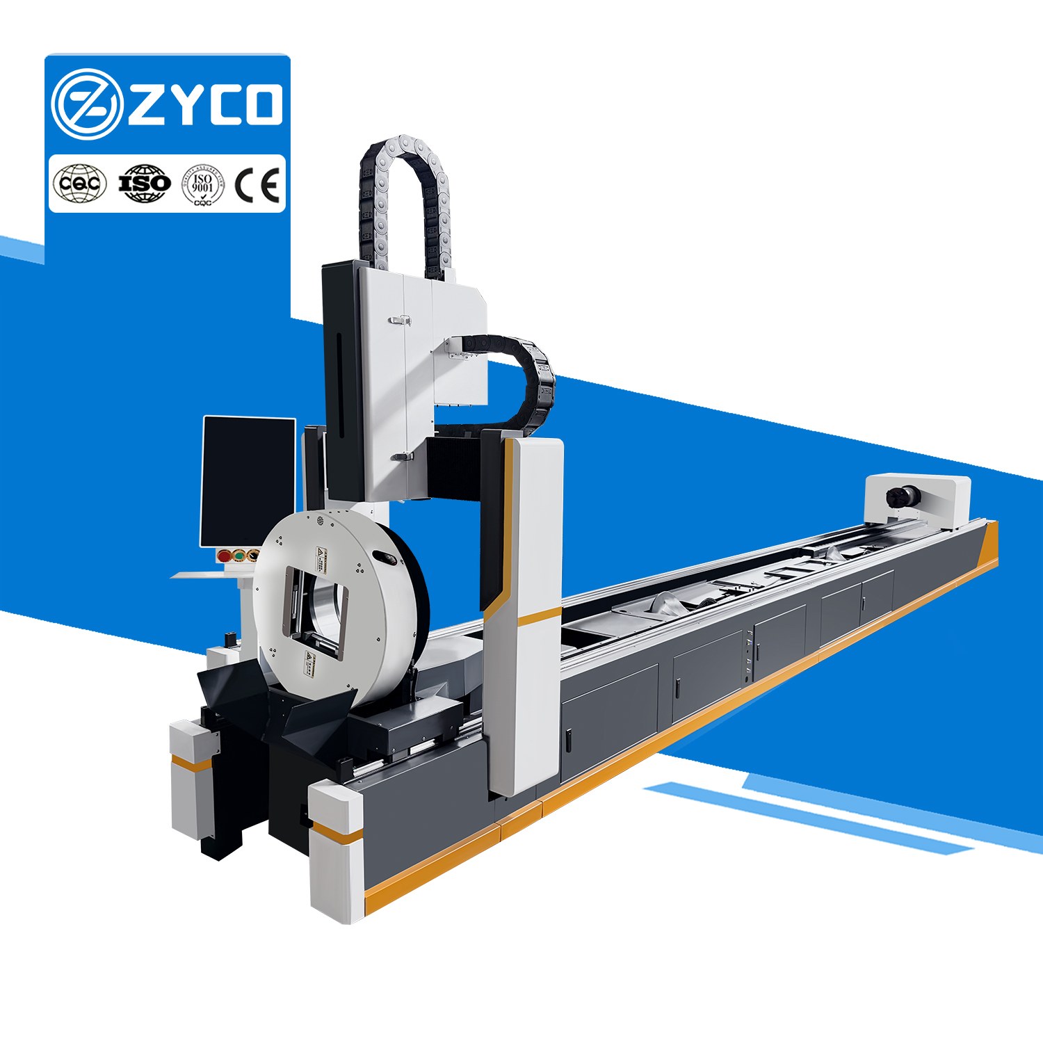 ZYCO Automatic CNC Fiber Laser Tube Cutting Machine for Stainless Steel & Steel